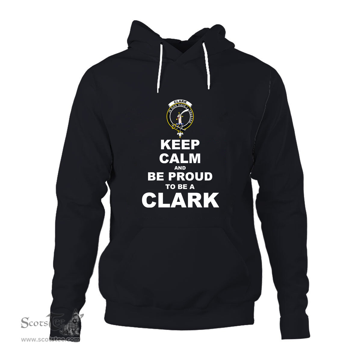 ScotsTee Shop Scottish Clark Clan Keep Calm and Be Proud To Be a Clark Hoodie