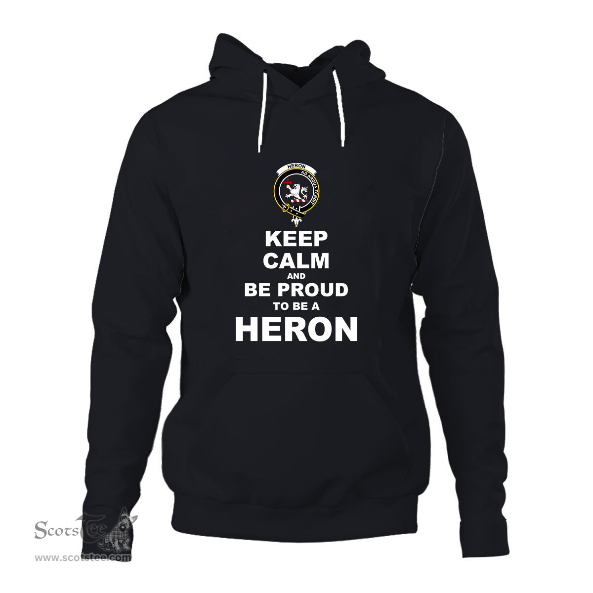 ScotsTee Shop Scottish Heron Clan Keep Calm and Be Proud To Be a Heron Hoodie