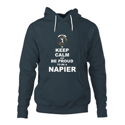 ScotsTee Shop Scottish Napier Clan Keep Calm and Be Proud To Be a Napier Hoodie