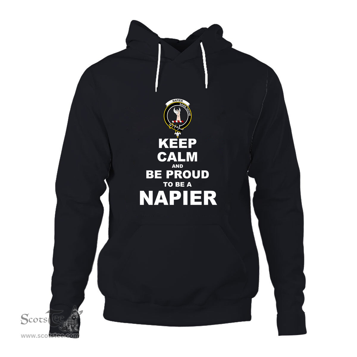 ScotsTee Shop Scottish Napier Clan Keep Calm and Be Proud To Be a Napier Hoodie