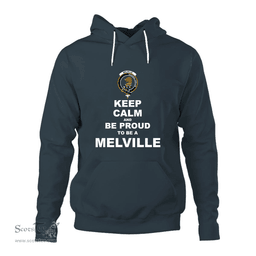 ScotsTee Shop Scottish Melville Clan Keep Calm and Be Proud To Be a Melville Hoodie