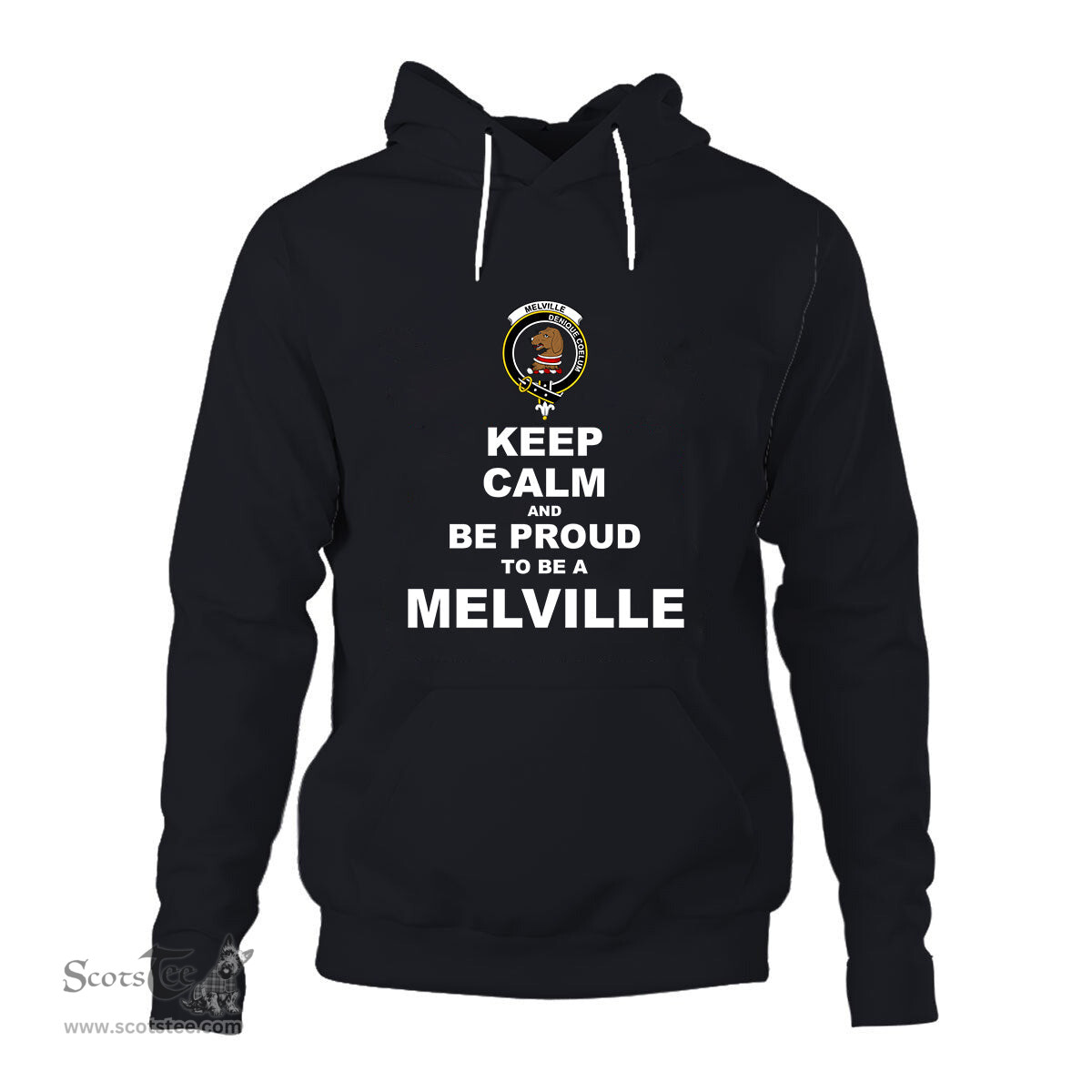 ScotsTee Shop Scottish Melville Clan Keep Calm and Be Proud To Be a Melville Hoodie