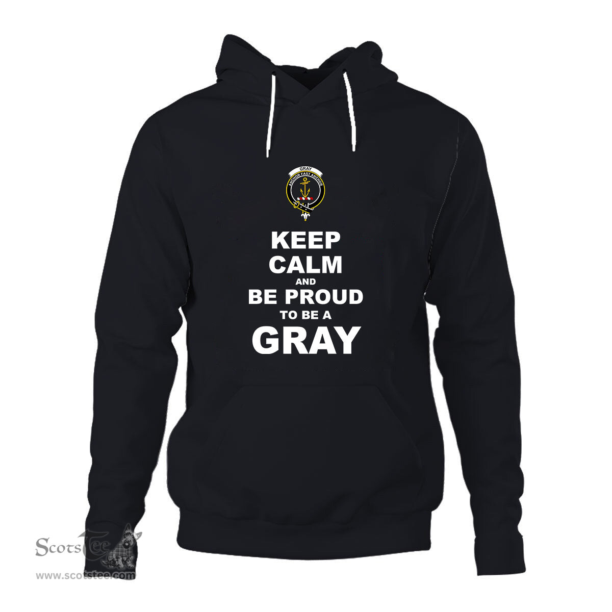 ScotsTee Shop Scottish Gray Clan Keep Calm and Be Proud To Be a Gray Hoodie