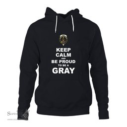 ScotsTee Shop Scottish Gray Clan Keep Calm and Be Proud To Be a Gray Hoodie