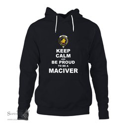ScotsTee Shop Scottish MacIver Clan Keep Calm and Be Proud To Be a MacIver Hoodie