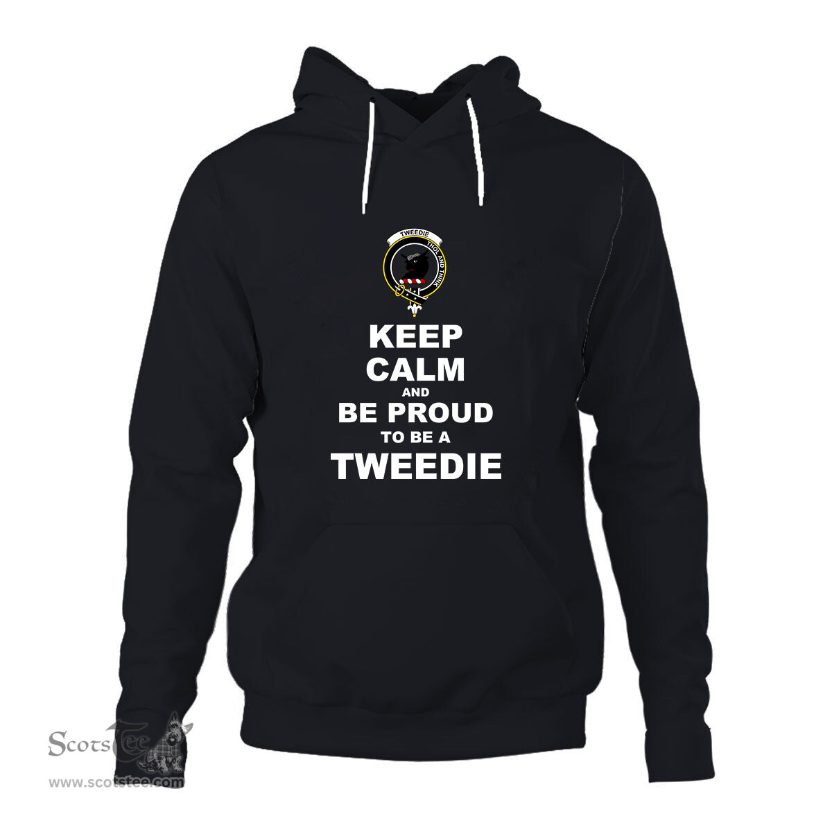ScotsTee Shop Scottish Tweedie Clan Keep Calm and Be Proud To Be a Tweedie Hoodie