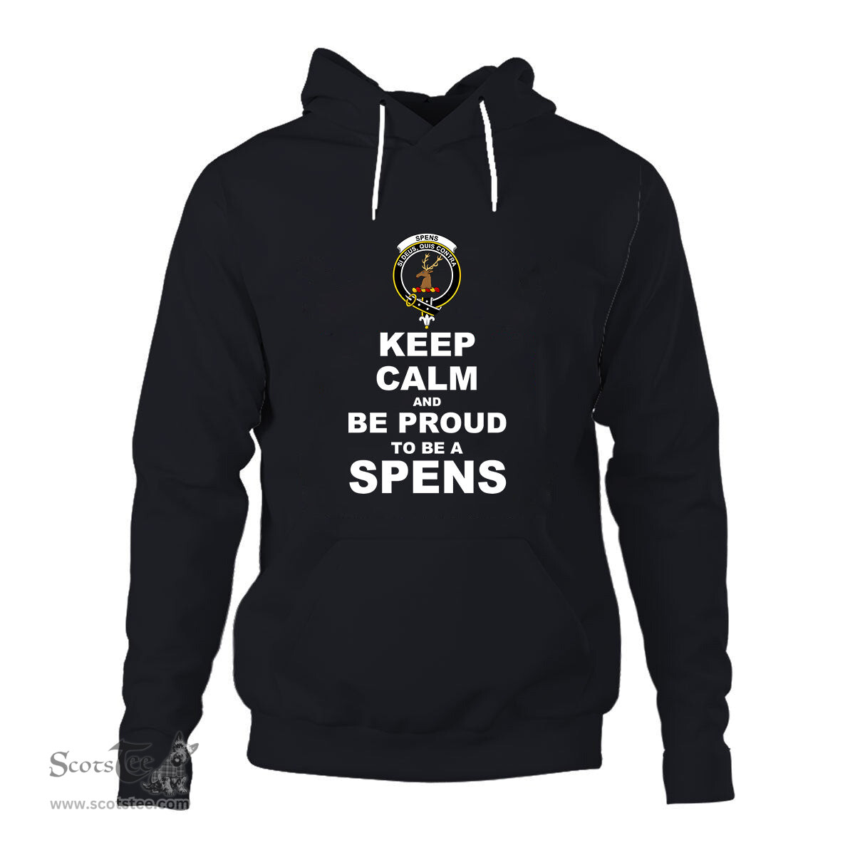 ScotsTee Shop Scottish Spens (or Spence) Clan Keep Calm and Be Proud To Be a Spens Hoodie
