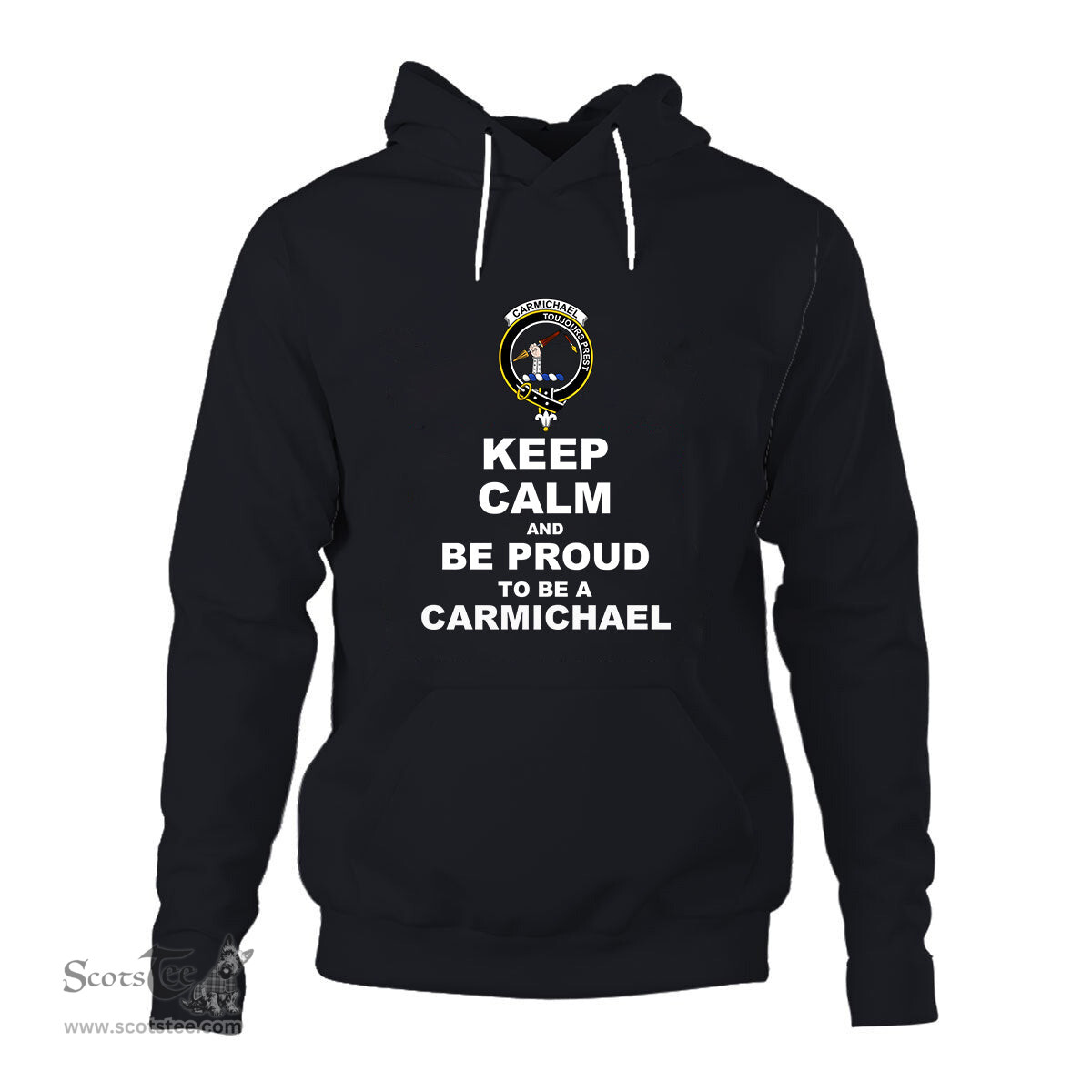 ScotsTee Shop Scottish Carmichael Clan Keep Calm and Be Proud To Be a Carmichael Hoodie