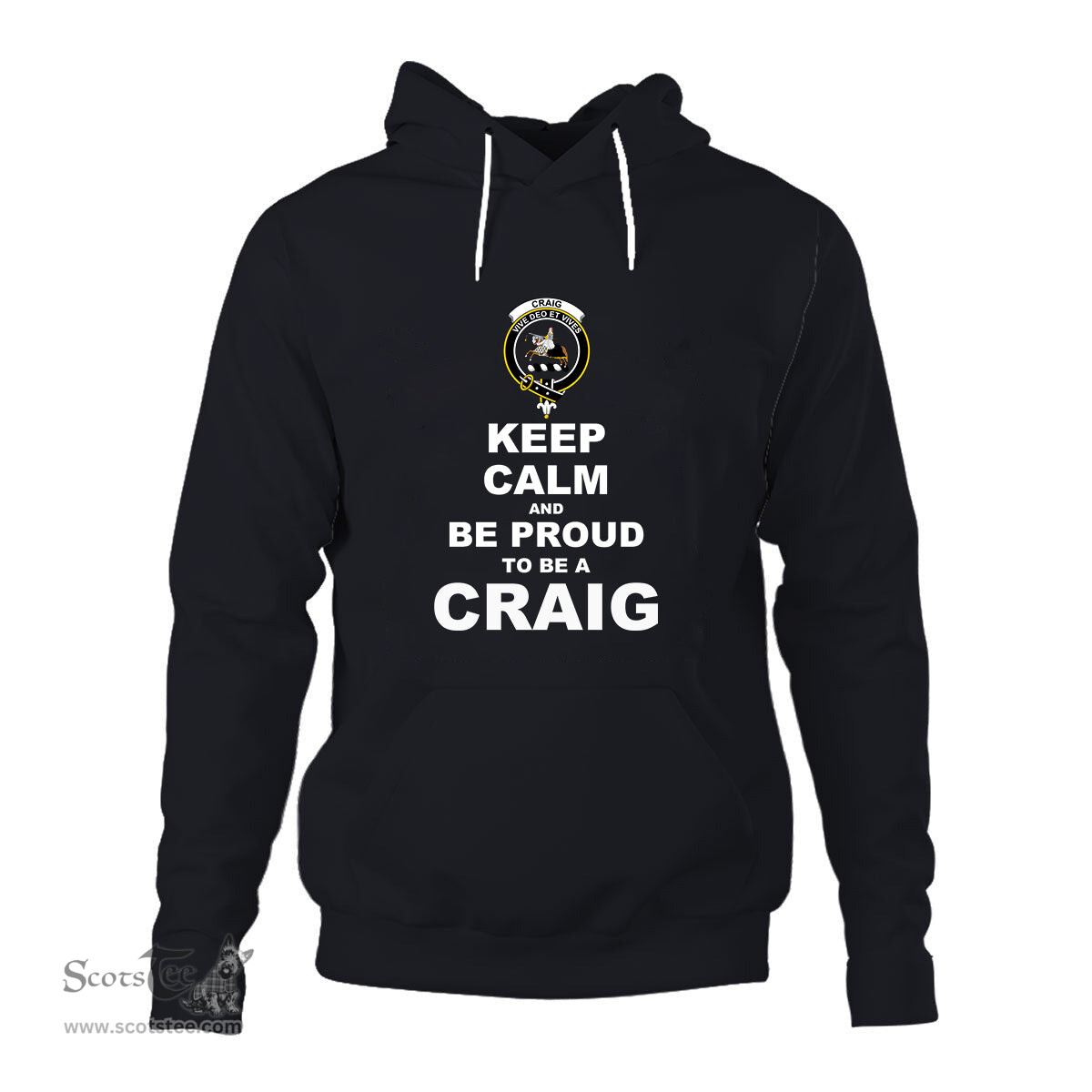 ScotsTee Shop Scottish Craig Clan Keep Calm and Be Proud To Be a Craig Hoodie