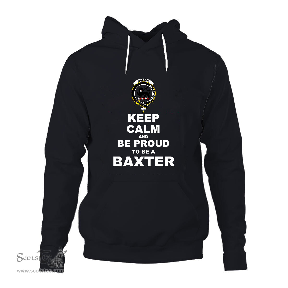 ScotsTee Shop Scottish Baxter Clan Keep Calm and Be Proud To Be a Baxter Hoodie