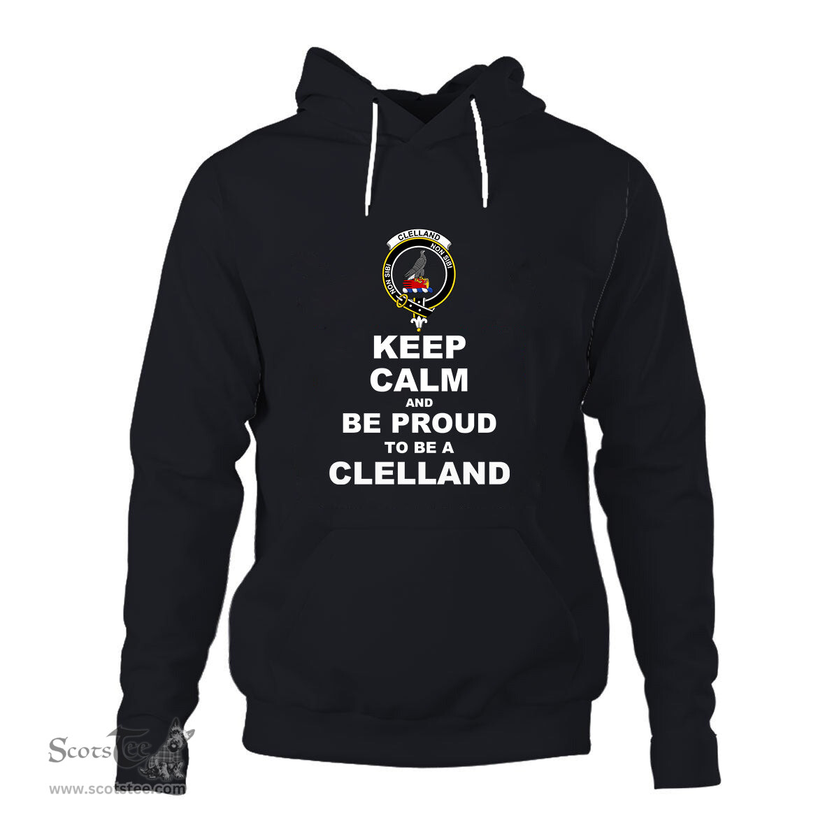 ScotsTee Shop Scottish Clelland Clan Keep Calm and Be Proud To Be a Clelland Hoodie