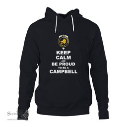 ScotsTee Shop Scottish Campbell Clan Keep Calm and Be Proud To Be a Campbell Hoodie