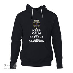 ScotsTee Shop Scottish Davidson Clan Keep Calm and Be Proud To Be a Davidson Hoodie