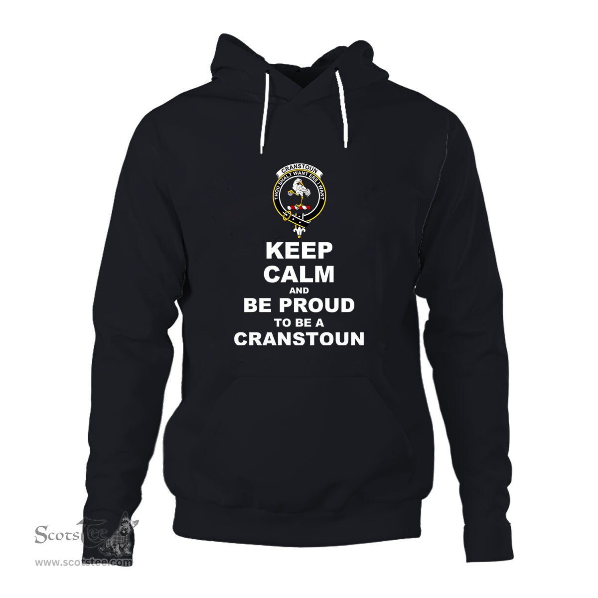 ScotsTee Shop Scottish Cranstoun Clan Keep Calm and Be Proud To Be a Cranstoun Hoodie