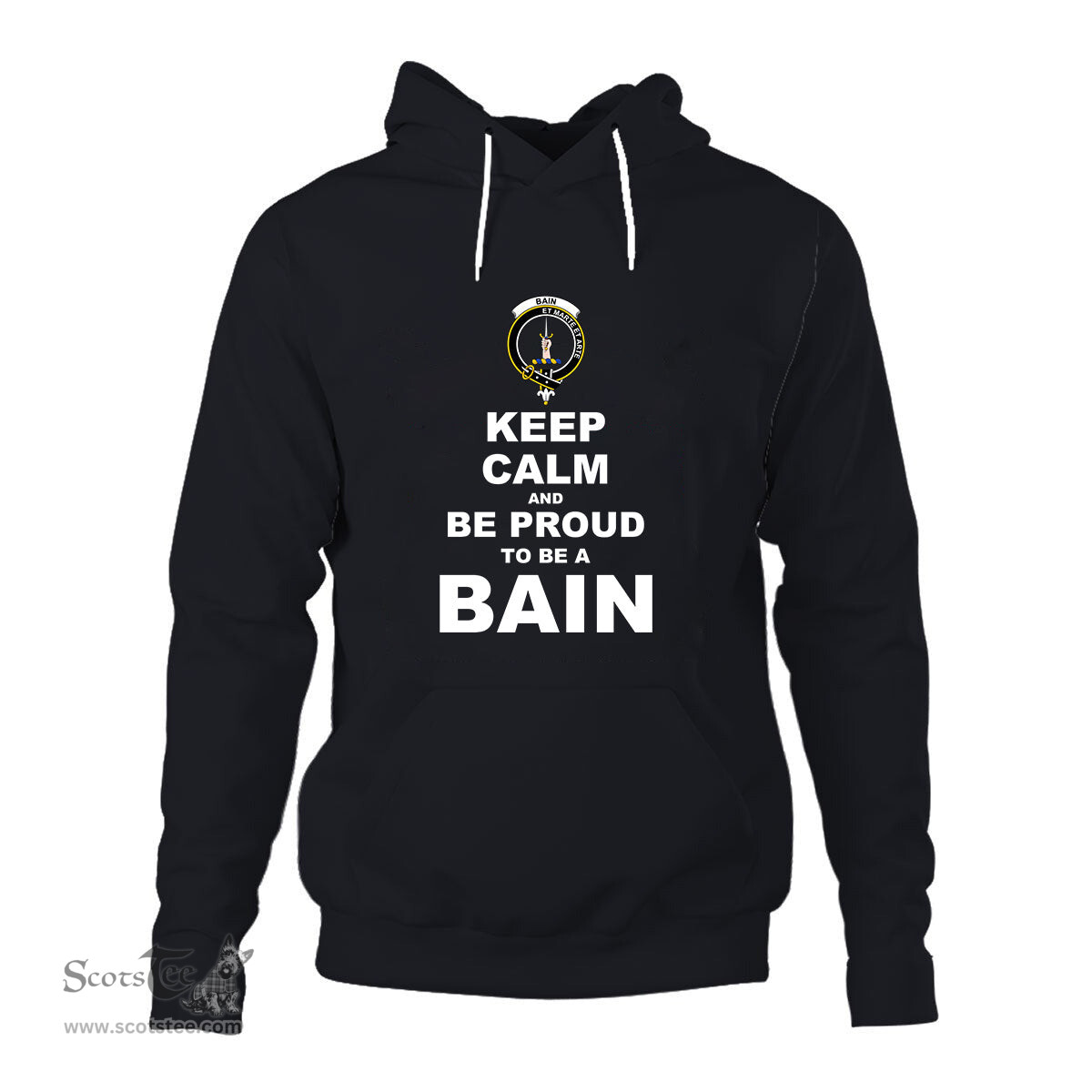 ScotsTee Shop Scottish Bain Clan Keep Calm and Be Proud To Be a Bain Hoodie