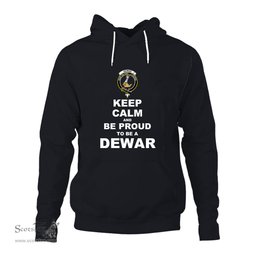 ScotsTee Shop Scottish Dewar Clan Keep Calm and Be Proud To Be a Dewar Hoodie