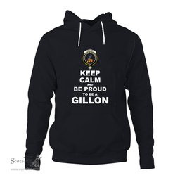 ScotsTee Shop Scottish Gillon Clan Keep Calm and Be Proud To Be a Gillon Hoodie