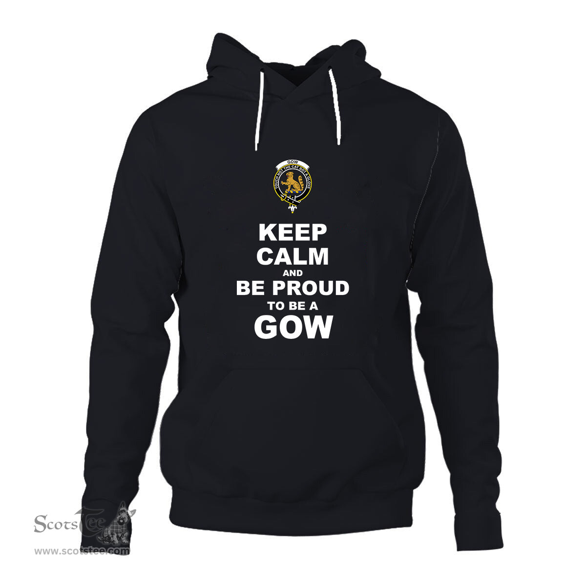 ScotsTee Shop Scottish Gow McGouan Clan Keep Calm and Be Proud To Be a Gow Hoodie