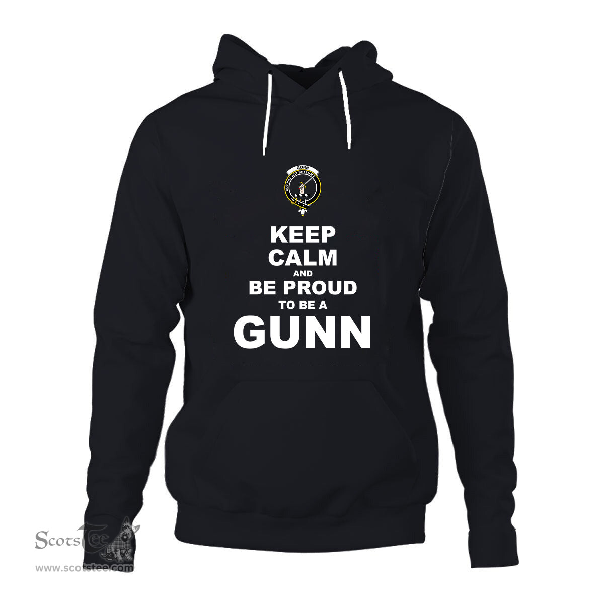 ScotsTee Shop Scottish Gunn Clan Keep Calm and Be Proud To Be a Gunn Hoodie
