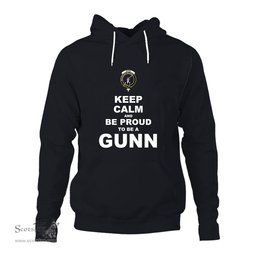 ScotsTee Shop Scottish Gunn Clan Keep Calm and Be Proud To Be a Gunn Hoodie