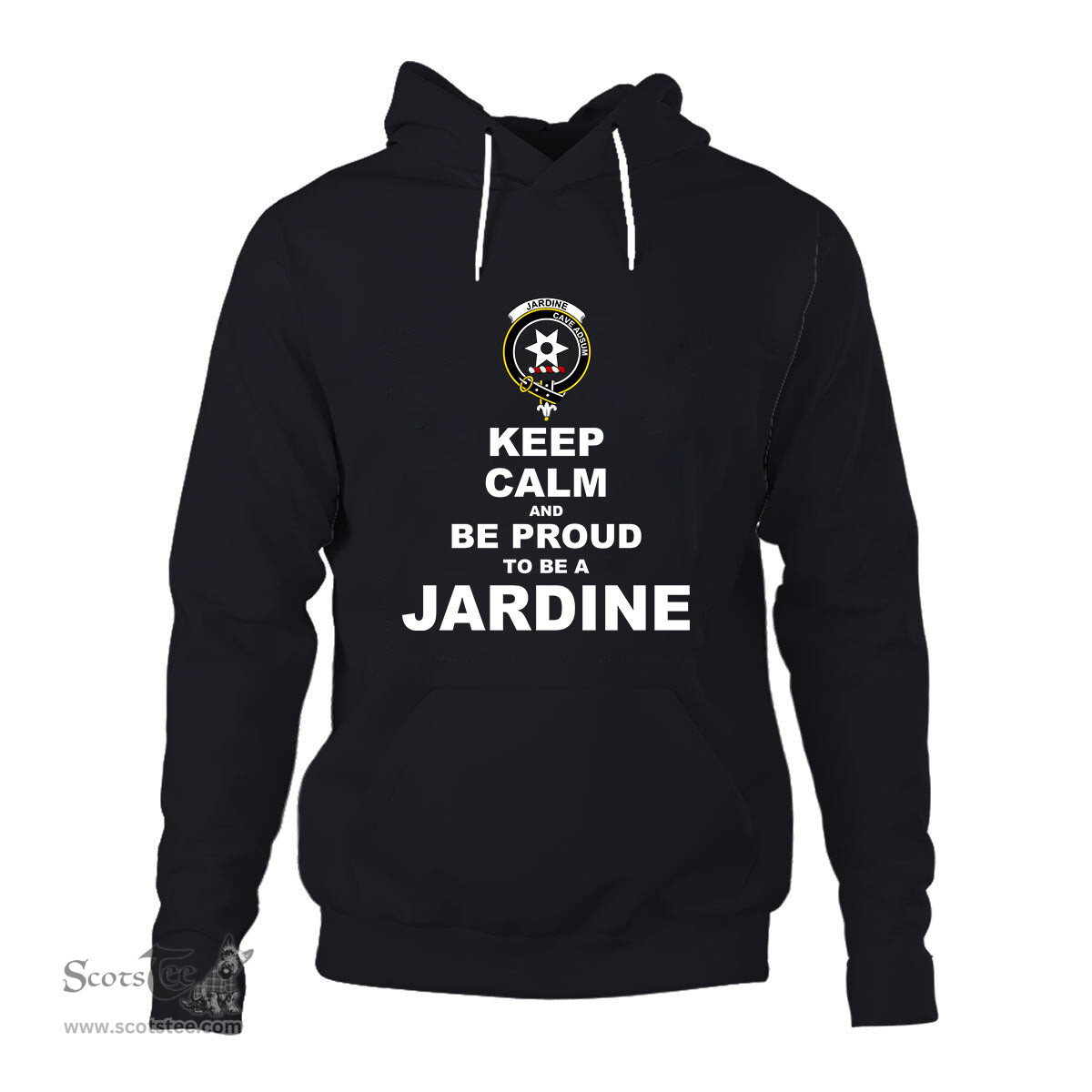 ScotsTee Shop Scottish Jardine Clan Keep Calm and Be Proud To Be a Jardine Hoodie