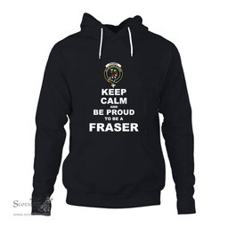 ScotsTee Shop Scottish Fraser Clan Keep Calm and Be Proud To Be a Fraser Hoodie