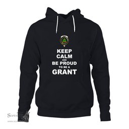 ScotsTee Shop Scottish Grant Clan Keep Calm and Be Proud To Be a Grant Hoodie