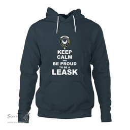 ScotsTee Shop Scottish Leask Clan Keep Calm and Be Proud To Be a Leask Hoodie