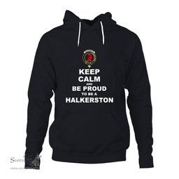 ScotsTee Shop Scottish Halkerston Clan Keep Calm and Be Proud To Be a Halkerston Hoodie