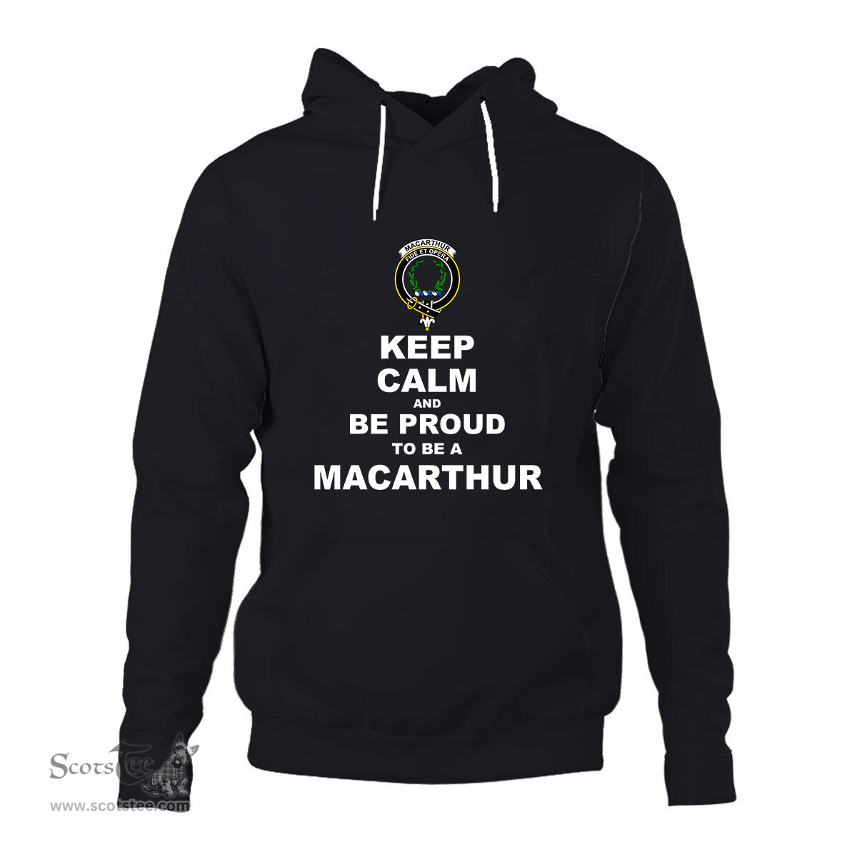 ScotsTee Shop Scottish MacArthur (or Arthur) Clan Keep Calm and Be Proud To Be a MacArthur Hoodie