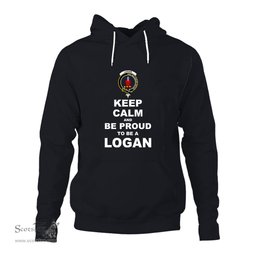ScotsTee Shop Scottish Logan Clan Keep Calm and Be Proud To Be a Logan Hoodie