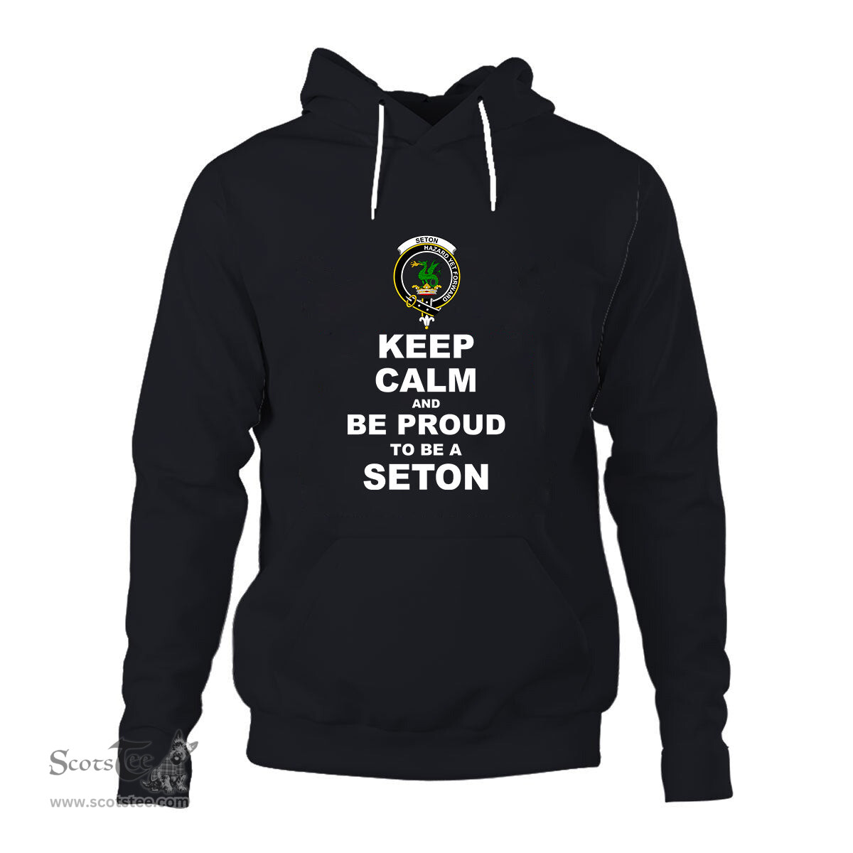 ScotsTee Shop Scottish Seton Clan Keep Calm and Be Proud To Be a Seton Hoodie