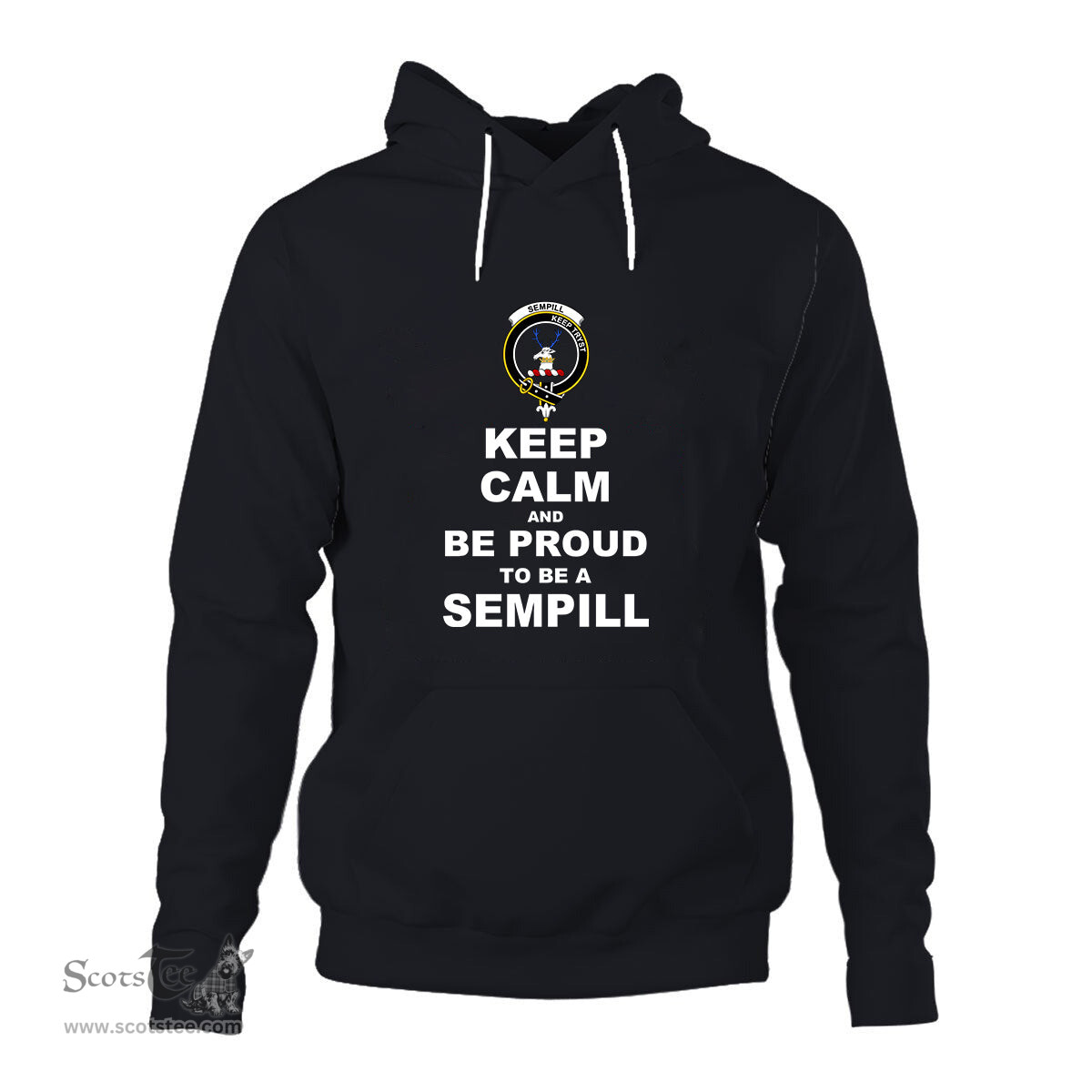 ScotsTee Shop Scottish Sempill (or Semple) Clan Keep Calm and Be Proud To Be a Sempill Hoodie