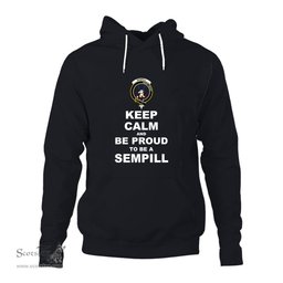ScotsTee Shop Scottish Sempill (or Semple) Clan Keep Calm and Be Proud To Be a Sempill Hoodie