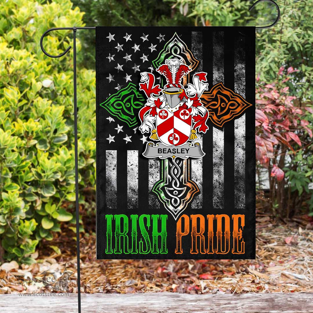 Irish Beasley Coat of Arms Irish Pride Garden Flag Irish American Flag ScotsTee Shop