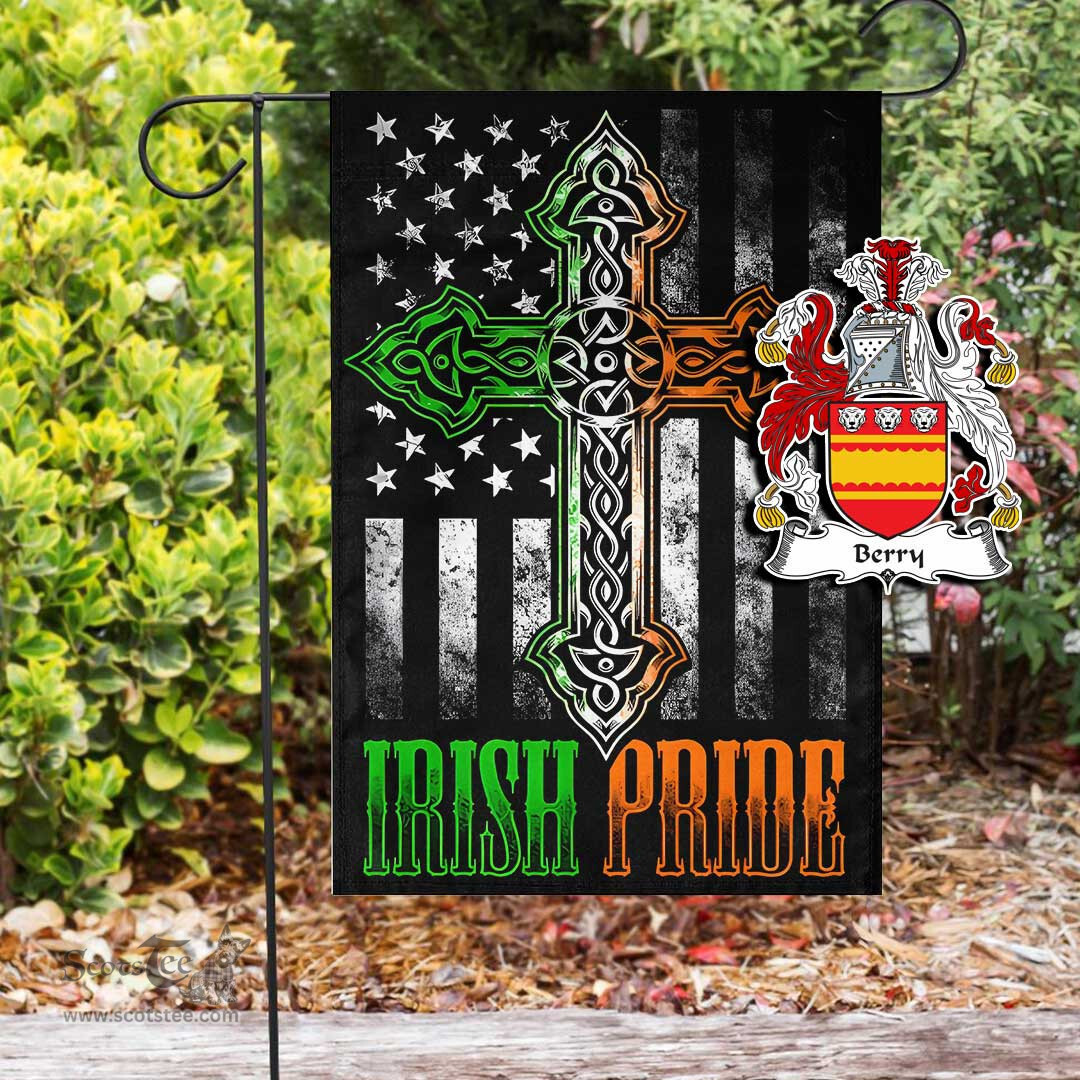 Irish Berry Coat of Arms Irish Pride Garden Flag Irish American Flag ScotsTee Shop