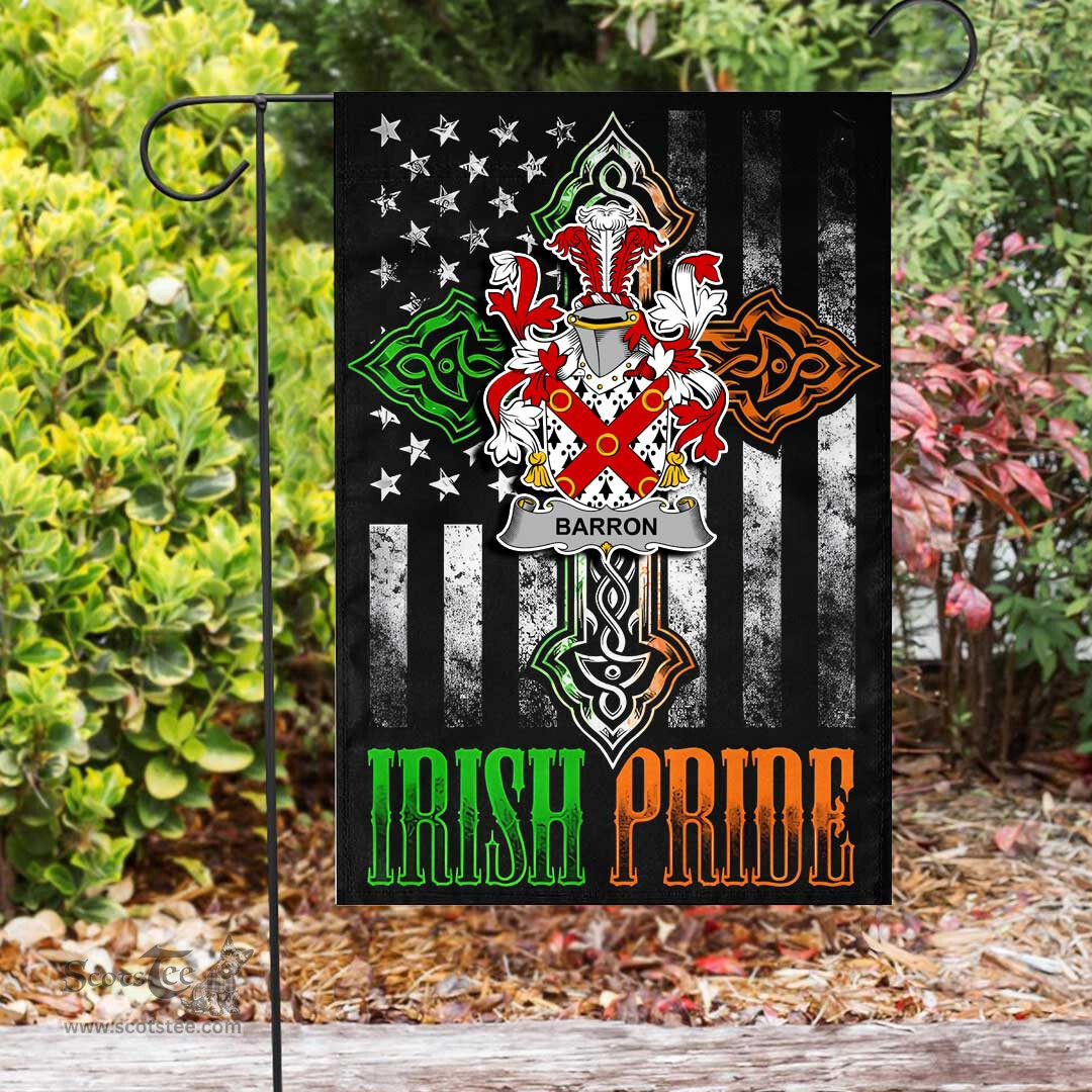 Irish Barron Coat of Arms Irish Pride Garden Flag Irish American Flag ScotsTee Shop