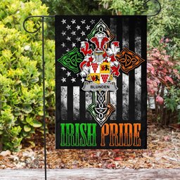 Irish Blunden Coat of Arms Irish Pride Garden Flag Irish American Flag ScotsTee Shop