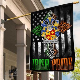 Irish Chatterton Coat of Arms Irish Pride Garden Flag Irish American Flag ScotsTee Shop
