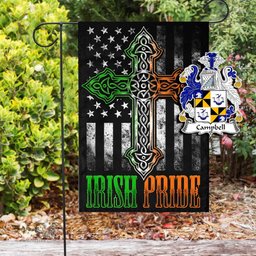Irish Campbell Coat of Arms Irish Pride Garden Flag Irish American Flag ScotsTee Shop