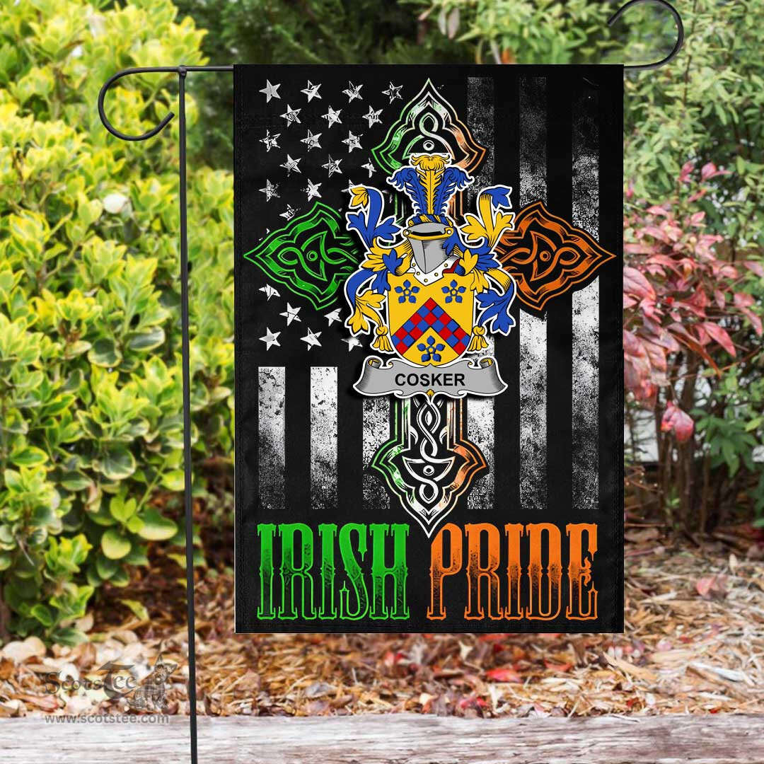 Irish Cosker-or-McCosker Coat of Arms Irish Pride Garden Flag Irish American Flag ScotsTee Shop