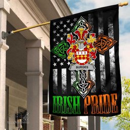 Irish Burges Coat of Arms Irish Pride Garden Flag Irish American Flag ScotsTee Shop