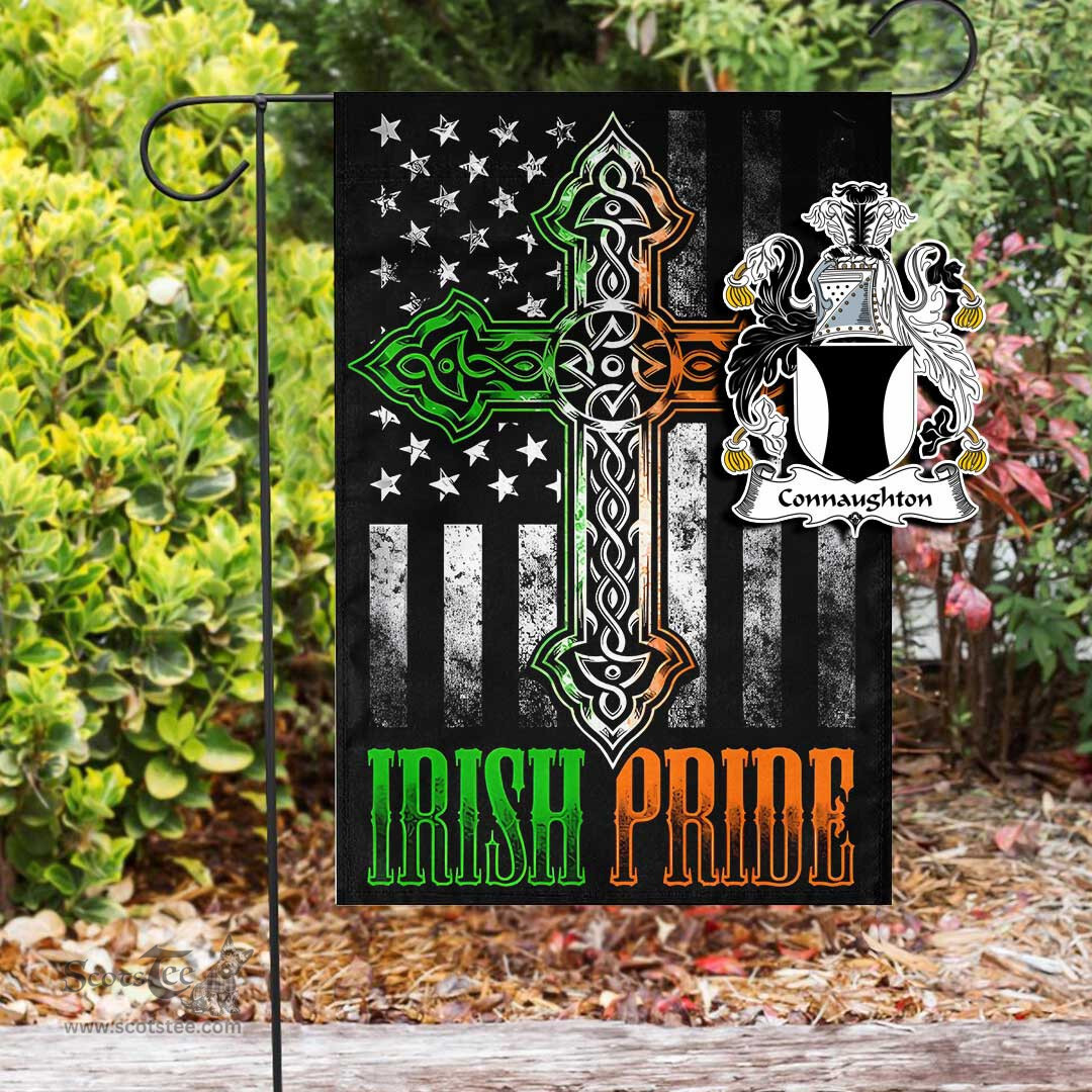 Irish Connaughton Coat of Arms Irish Pride Garden Flag Irish American Flag ScotsTee Shop