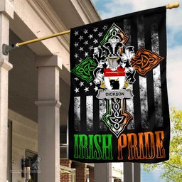 Irish Dickson Coat of Arms Irish Pride Garden Flag Irish American Flag ScotsTee Shop