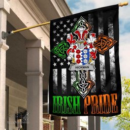 Irish Hickman Coat of Arms Irish Pride Garden Flag Irish American Flag ScotsTee Shop