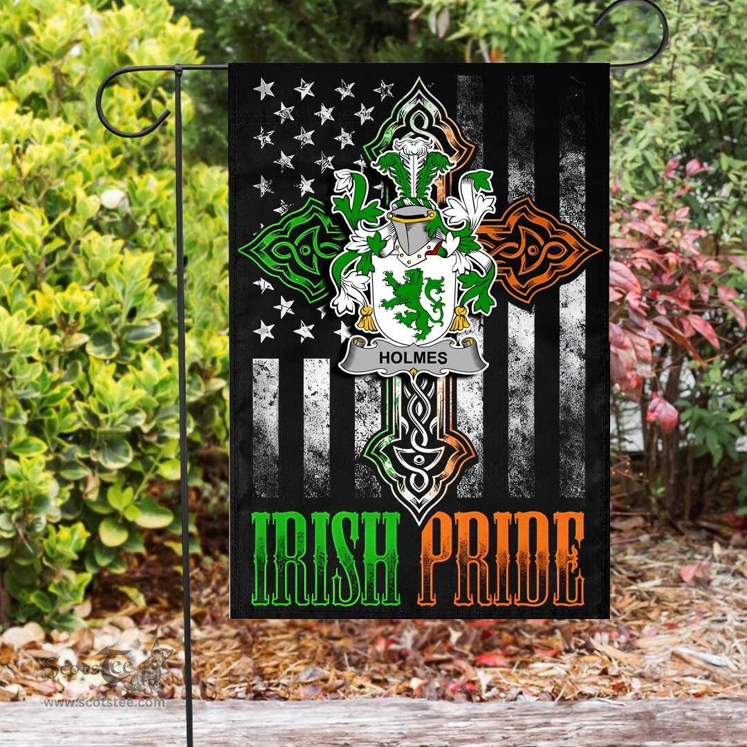 Irish Holmes Coat of Arms Irish Pride Garden Flag Irish American Flag ScotsTee Shop