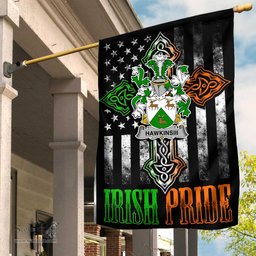 Irish HawkinsIII Coat of Arms Irish Pride Garden Flag Irish American Flag ScotsTee Shop