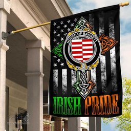 Irish House-of-BARRETT Coat of Arms Irish Pride Garden Flag Irish American Flag ScotsTee Shop