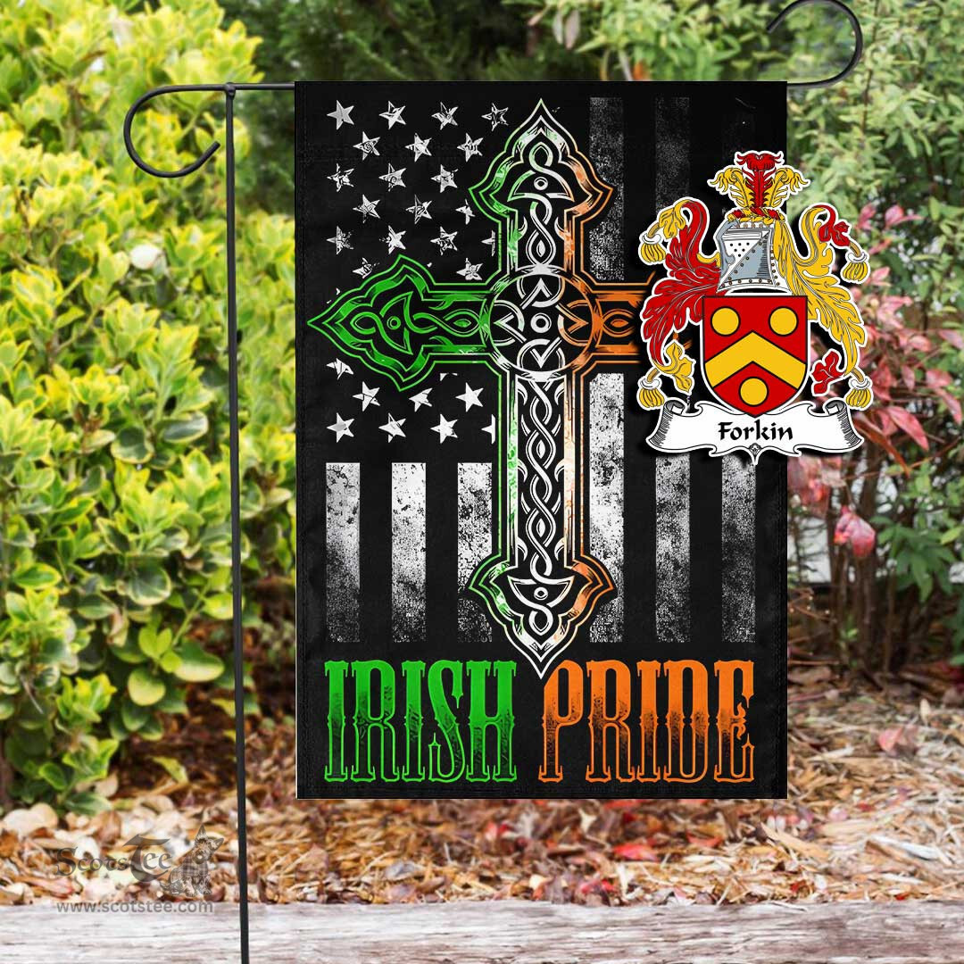 Irish Forkin Coat of Arms Irish Pride Garden Flag Irish American Flag ScotsTee Shop