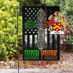 Irish Forkin Coat of Arms Irish Pride Garden Flag Irish American Flag ScotsTee Shop